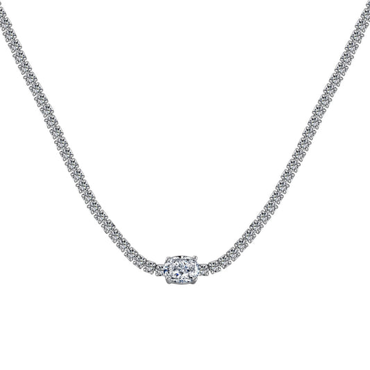 [ElanLuxe Jewelry]1.0 Carat Shining Oval Cut Necklace