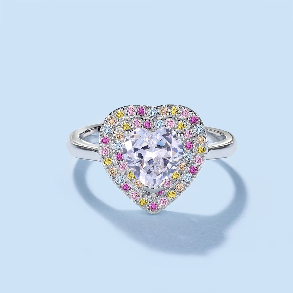 [ElanLuxe Jewelry]Delicate Ebullient Heart Shape Wedding Ring