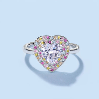 [ElanLuxe Jewelry]Delicate Ebullient Heart Shape Wedding Ring