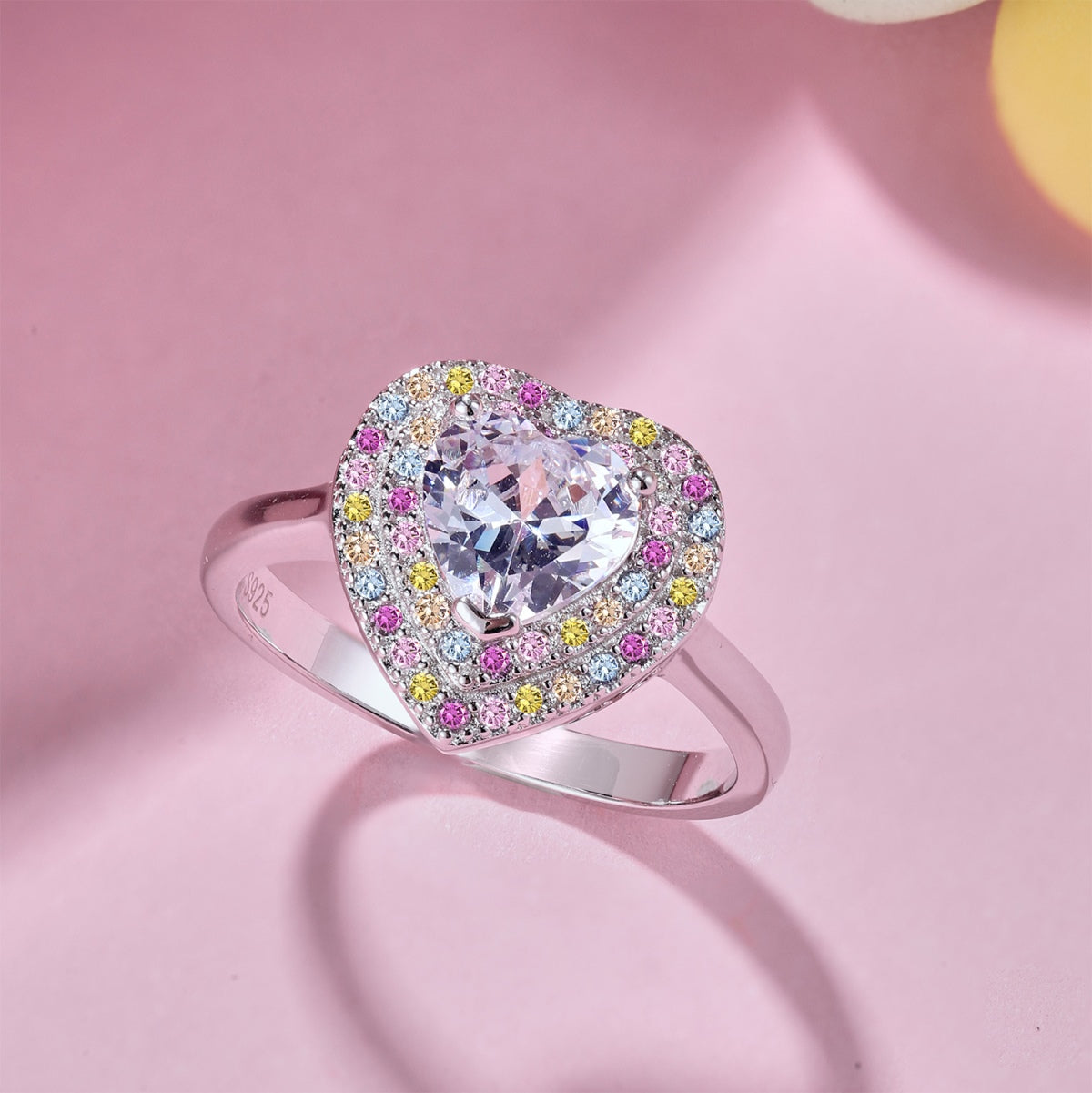 [ElanLuxe Jewelry]Delicate Ebullient Heart Shape Wedding Ring