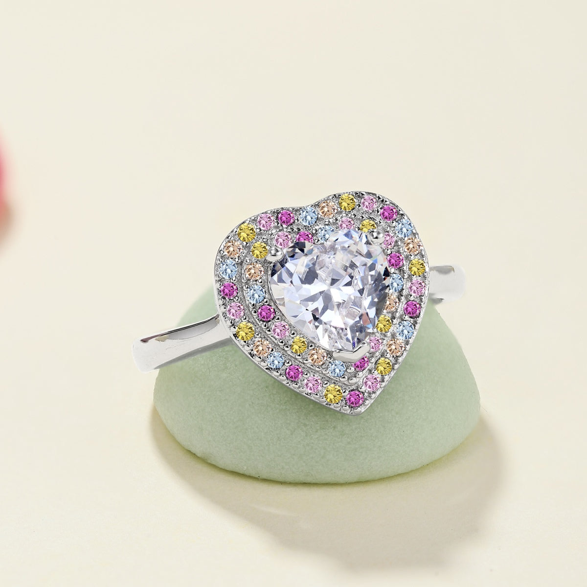 [ElanLuxe Jewelry]Delicate Ebullient Heart Shape Wedding Ring