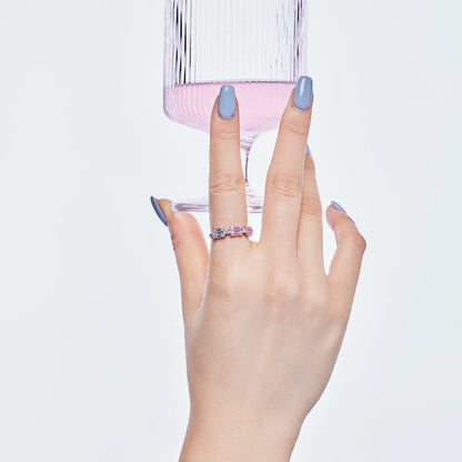 [ElanLuxe Jewelry]Unique Colorful Emerald Cut Party Ring