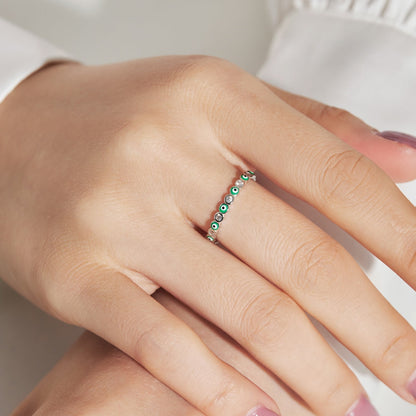 [ElanLuxe Jewelry]Sparkling Vibrant Round Shape Daily Ring