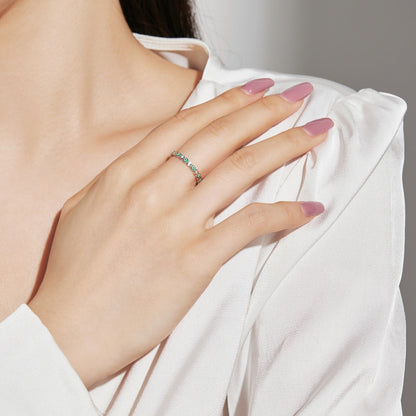 [ElanLuxe Jewelry]Sparkling Vibrant Round Shape Daily Ring