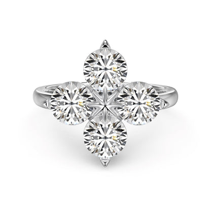 [ElanLuxe Jewelry]Four-Leaf Clover Eight-Pointed Star Ring