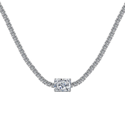 [ElanLuxe Jewelry]2.0 carat Ornate Emerald Cut Necklace