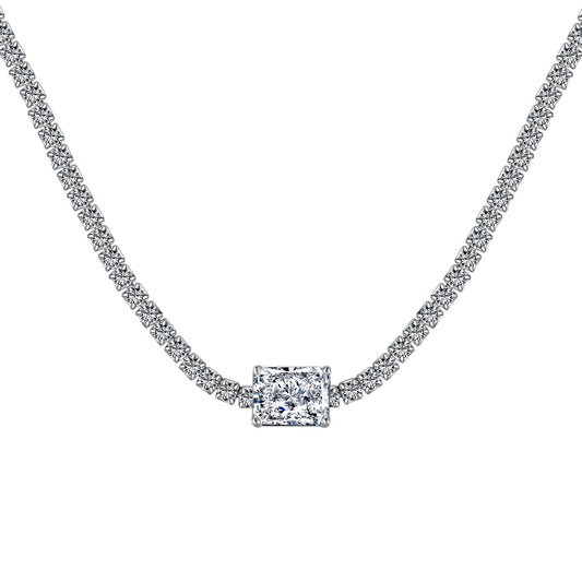 [ElanLuxe Jewelry]2.0 carat Ornate Emerald Cut Necklace