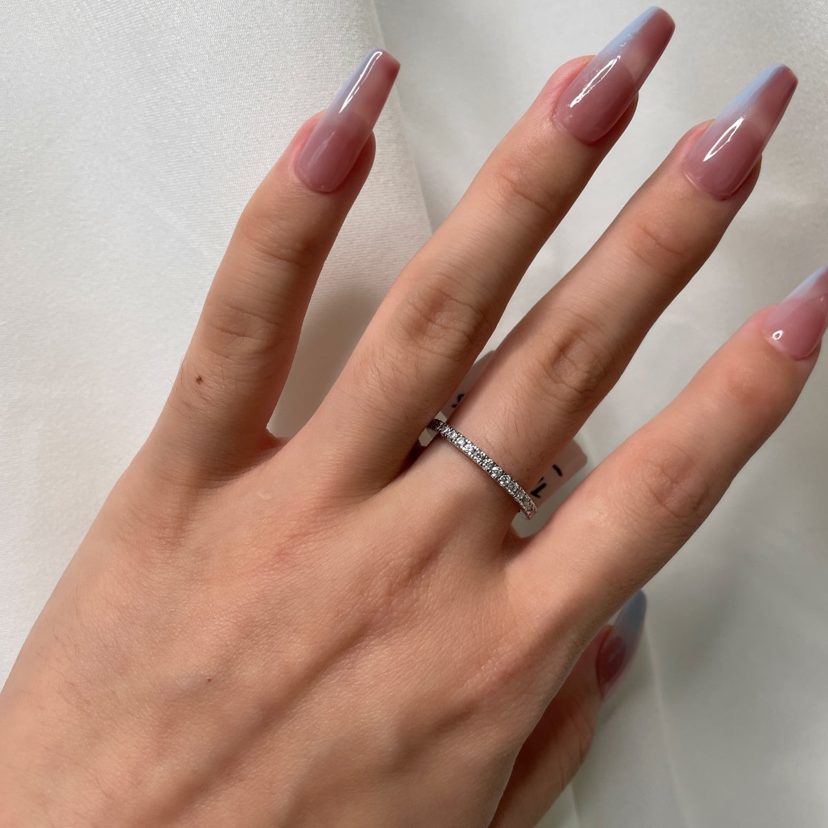 [ElanLuxe Jewelry]Delicate Sparkling Round Cut Daily Ring