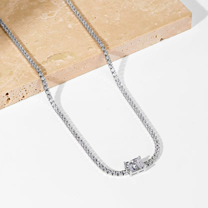 [ElanLuxe Jewelry]2.0 carat Ornate Emerald Cut Necklace