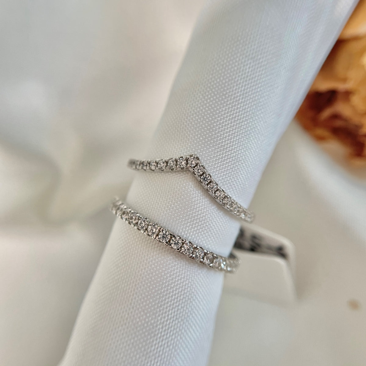 [ElanLuxe Jewelry]Elaborate Tennis Band Ring