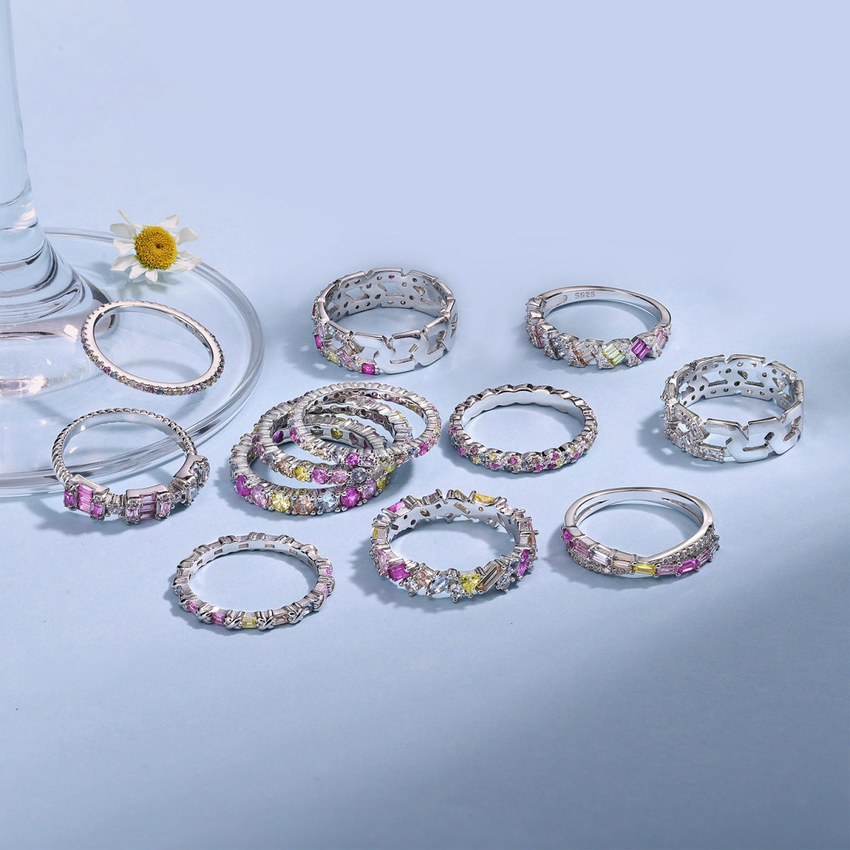 [ElanLuxe Jewelry]Radiant Sparkling Round Cut Daily Ring