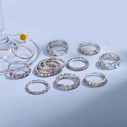 [ElanLuxe Jewelry]Radiant Sparkling Round Cut Daily Ring