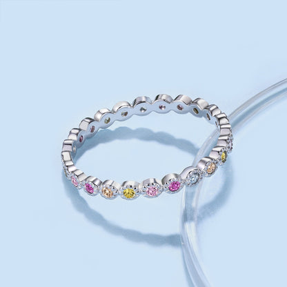 [ElanLuxe Jewelry]Radiant Sparkling Round Cut Daily Ring