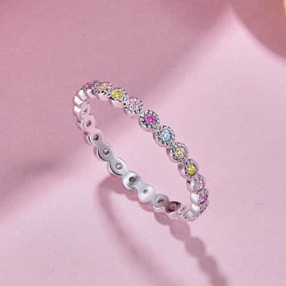 [ElanLuxe Jewelry]Radiant Sparkling Round Cut Daily Ring