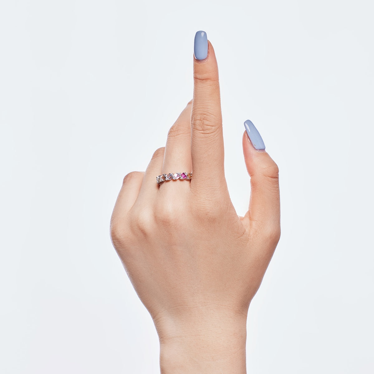 [ElanLuxe Jewelry]Delicate Vibrant Emerald Cut Daily Ring