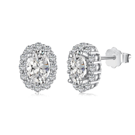[ElanLuxe Jewelry]Delicate Unique Oval Cut Daily Earrings