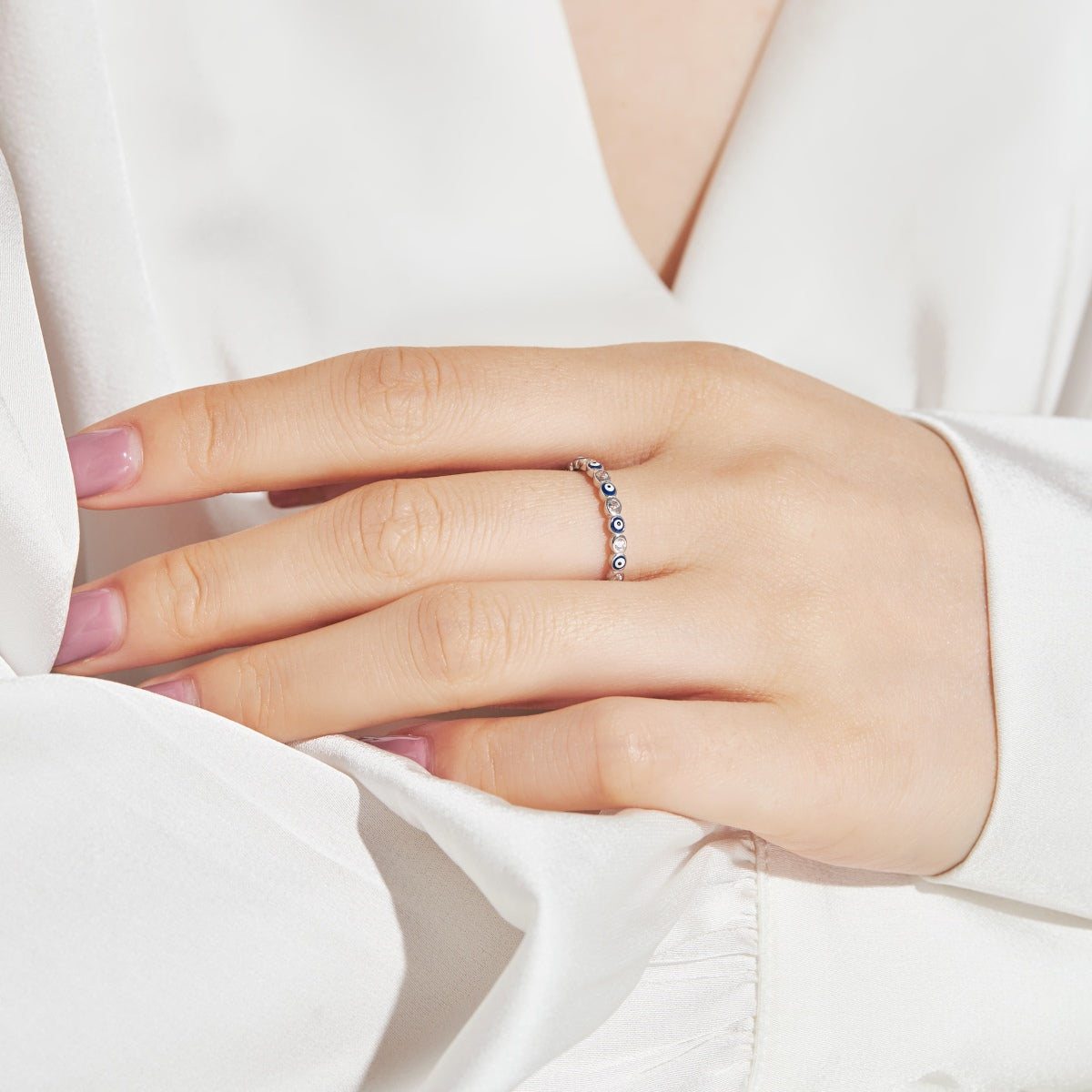 [ElanLuxe Jewelry]Sparkling Vibrant Round Shape Daily Ring