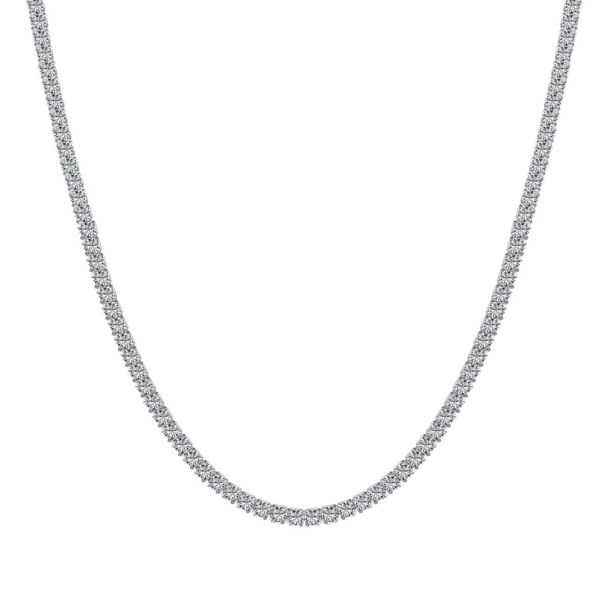 [ElanLuxe Jewelry]Delicate Round Shape Tennis Necklace