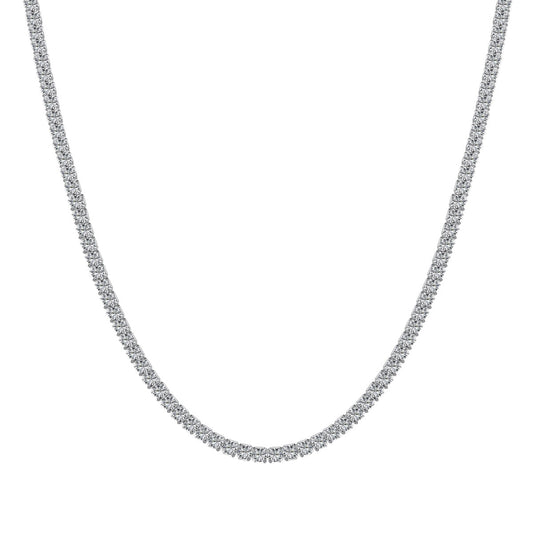 [ElanLuxe Jewelry]Delicate Round Shape Tennis Necklace