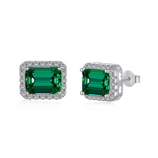 [ElanLuxe Jewelry]Luxurious Dainty Emerald Cut Banquet Earrings