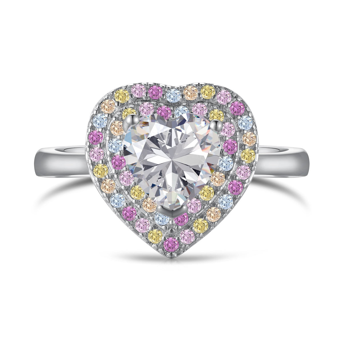 [ElanLuxe Jewelry]Delicate Ebullient Heart Shape Wedding Ring