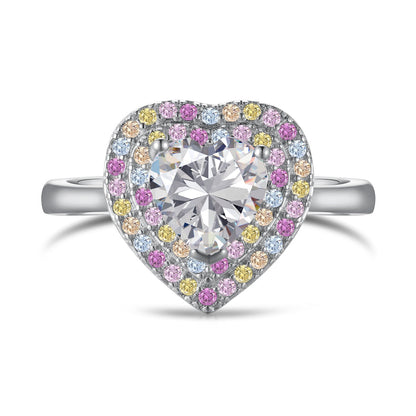 [ElanLuxe Jewelry]Delicate Ebullient Heart Shape Wedding Ring