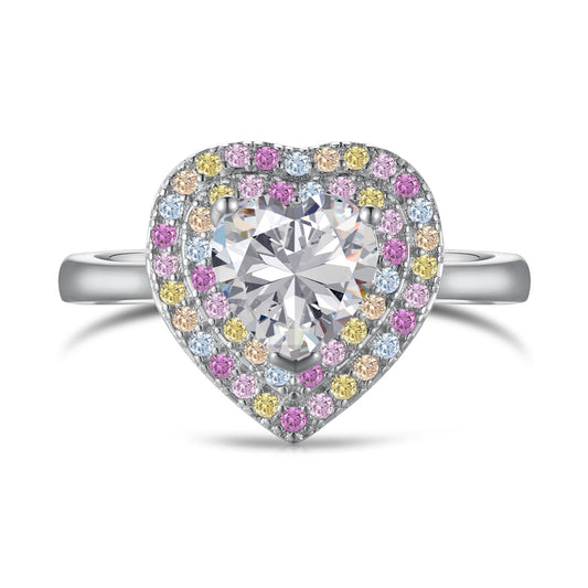 [ElanLuxe Jewelry]Delicate Ebullient Heart Shape Wedding Ring