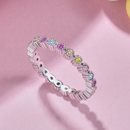 [ElanLuxe Jewelry]Unique Scintillating Round Cut Daily Ring