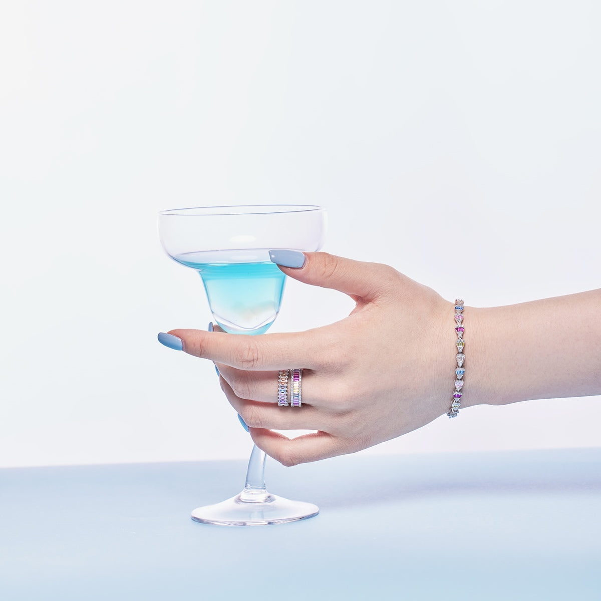 [ElanLuxe Jewelry]Dainty Kaleidoscopic Emerald Cut Daily Ring