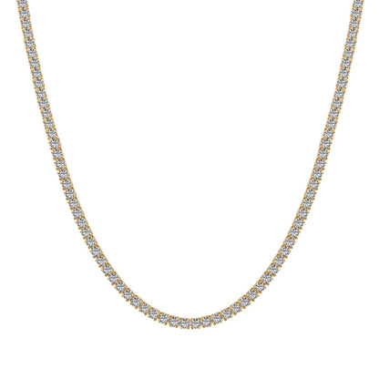 [ElanLuxe Jewelry]Delicate Round Shape Tennis Necklace
