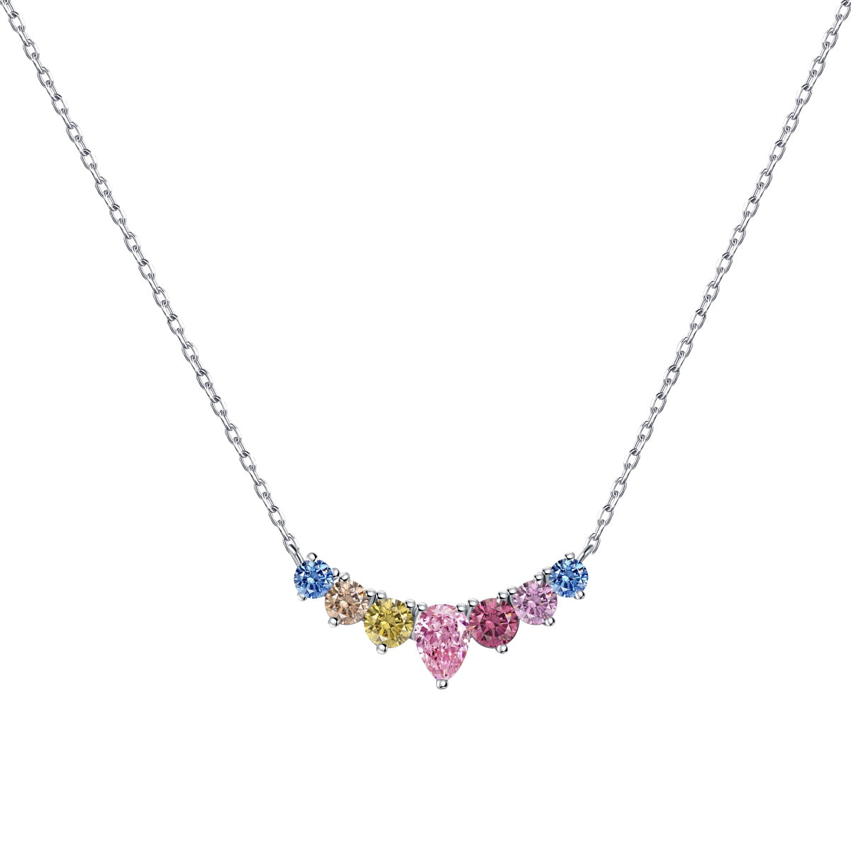 [ElanLuxe Jewelry]Dainty Colorful Heart Necklace