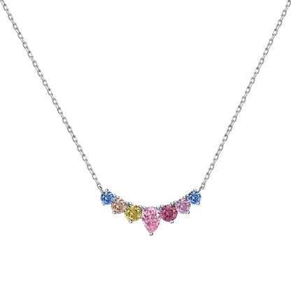 [ElanLuxe Jewelry]Dainty Colorful Heart Necklace
