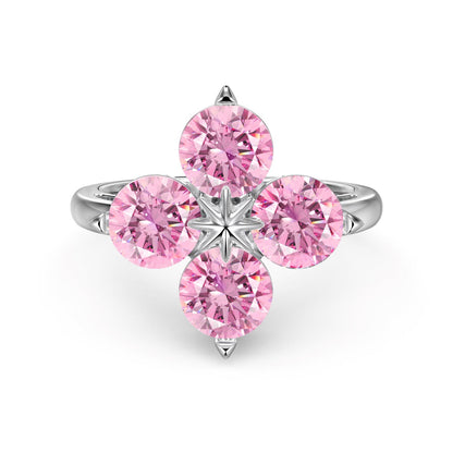 [ElanLuxe Jewelry]Four-Leaf Clover Eight-Pointed Star Ring