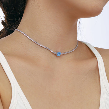 [ElanLuxe Jewelry]2.0 carat Ornate Emerald Cut Necklace