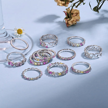 [ElanLuxe Jewelry]Exquisite Colorful Round Cut Party Ring