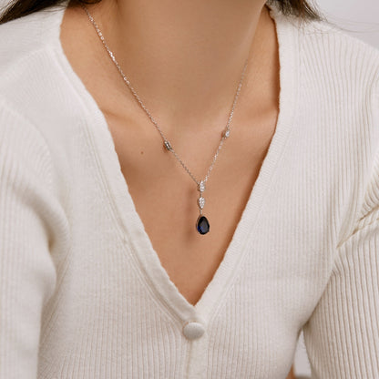 [ElanLuxe Jewelry]Dazzling Pear Cut Necklace