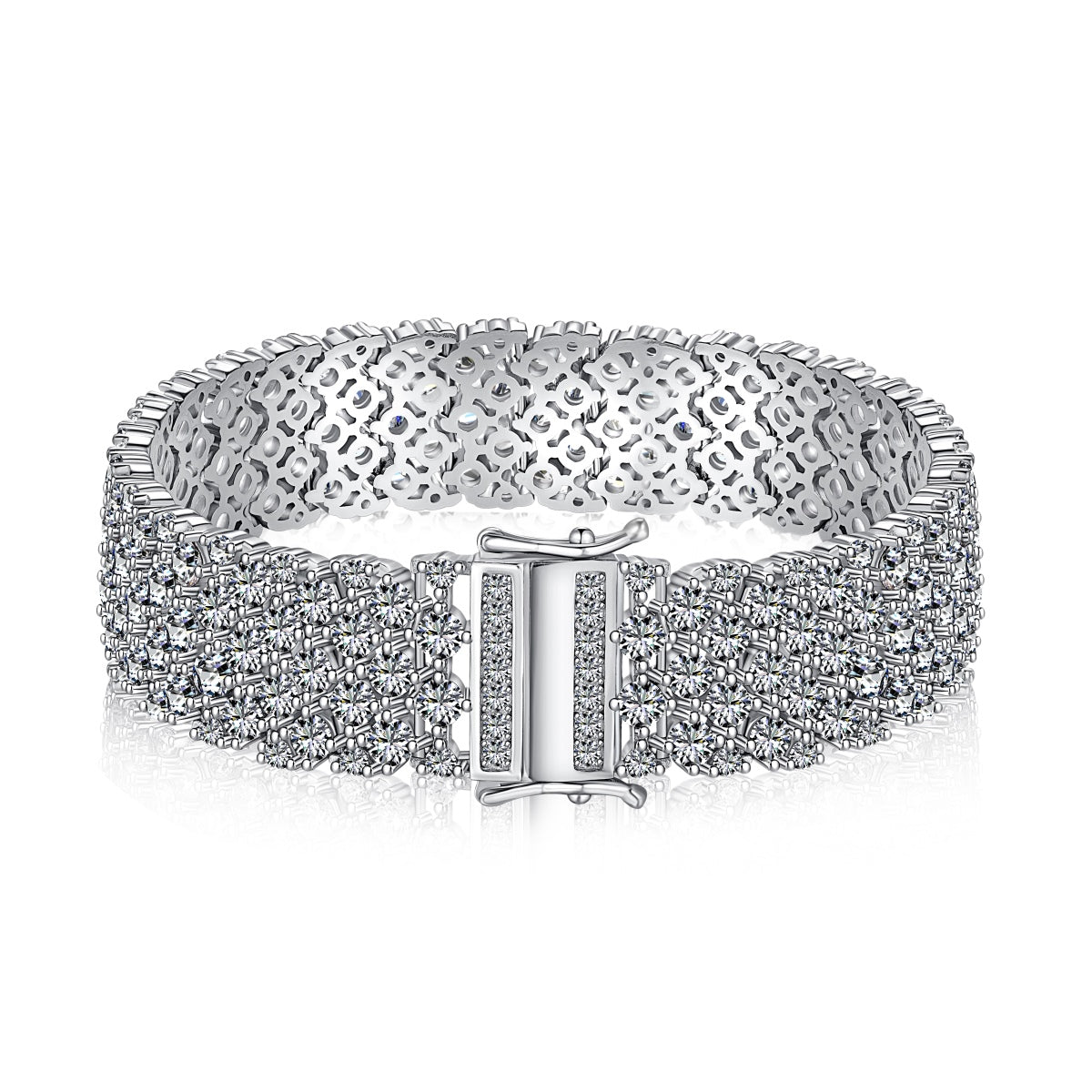 [ElanLuxe Jewelry]Ornate Elegant Round Cut Party Bracelet