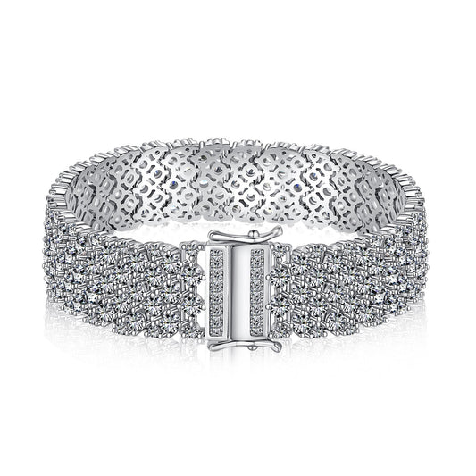 [ElanLuxe Jewelry]Ornate Elegant Round Cut Party Bracelet