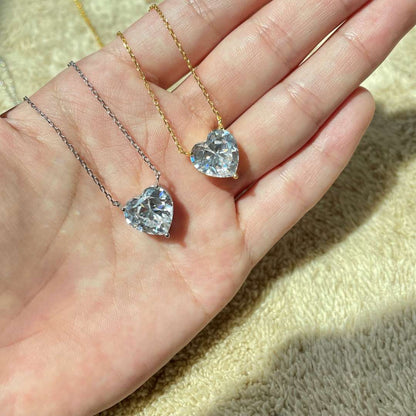 [ElanLuxe Jewelry]6.0 carat Radiant Heart Shape Necklace