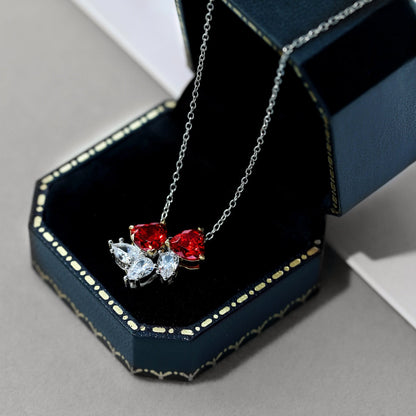 [ElanLuxe Jewelry]Dainty Red Heart Necklace