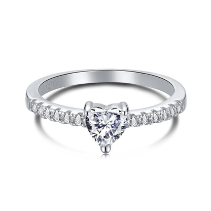 [ElanLuxe Jewelry]0.5 Carat CaratEternity Charming Heart Shape Lover Ring