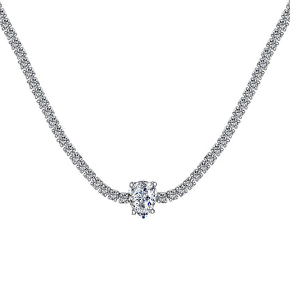 [ElanLuxe Jewelry]1.0 carat Unique Pear Cut Tennis Necklace