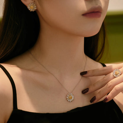 [ElanLuxe Jewelry]Exquisite Daisy Necklace