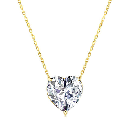 [ElanLuxe Jewelry]6.0 carat Radiant Heart Shape Necklace