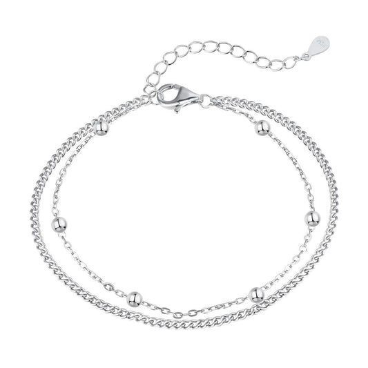 [ElanLuxe Jewelry]Delicate Bead Double Layer Bracelet