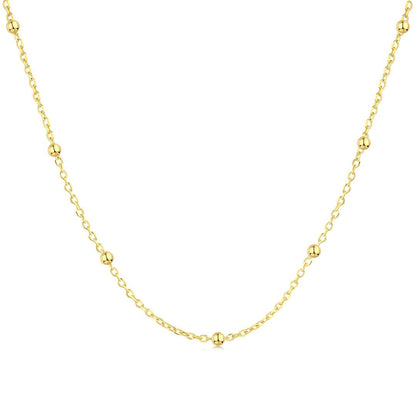 [ElanLuxe Jewelry]Small Bead Clavicle Chain Simple Necklace
