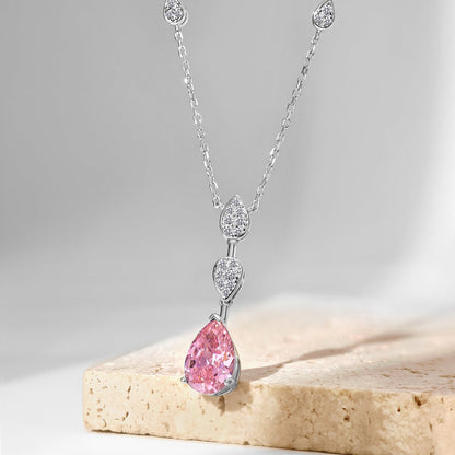 [ElanLuxe Jewelry]Dazzling Pear Cut Necklace