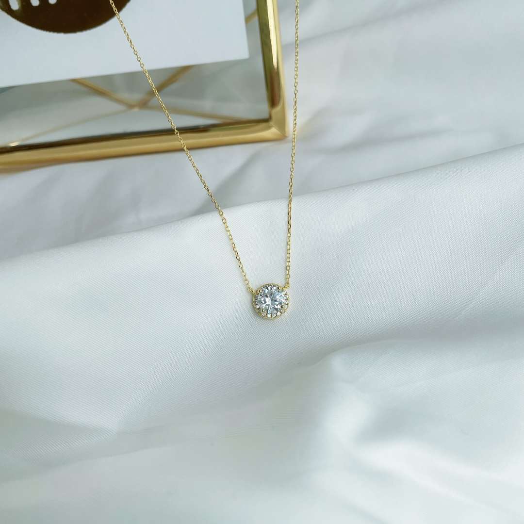 [ElanLuxe Jewelry]Luxurious Round Cut Necklace