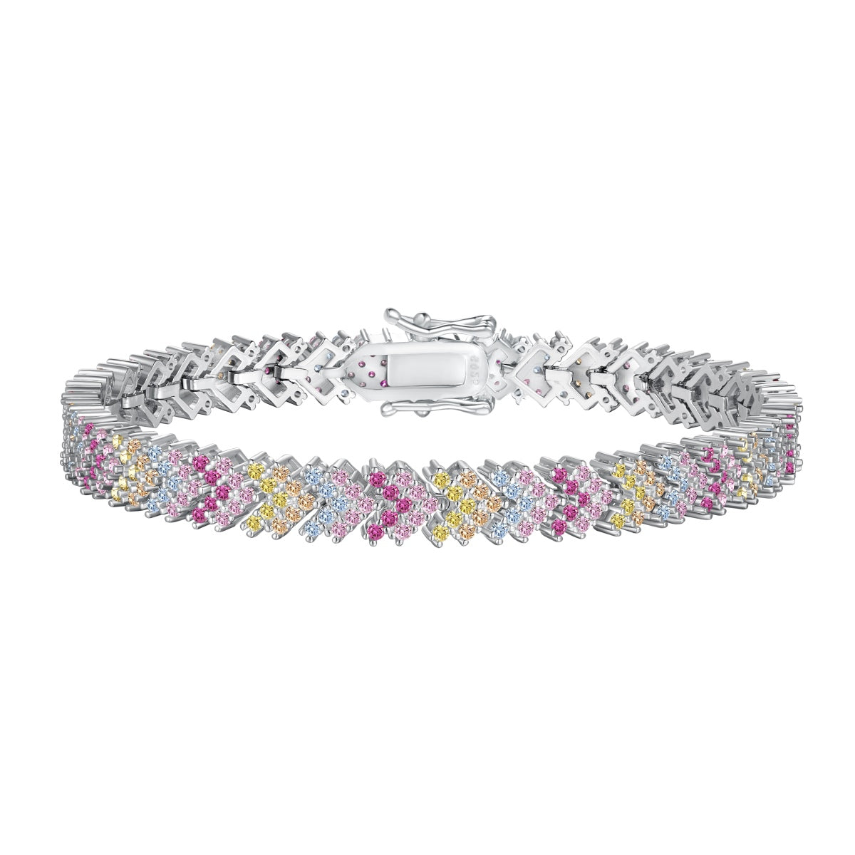 [ElanLuxe Jewelry]Ornate Sparkling Round Cut Party Bracelet