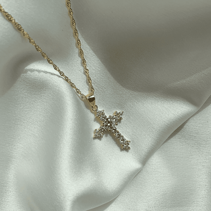 [ElanLuxe Jewelry]Delicate Cross Shape Necklace